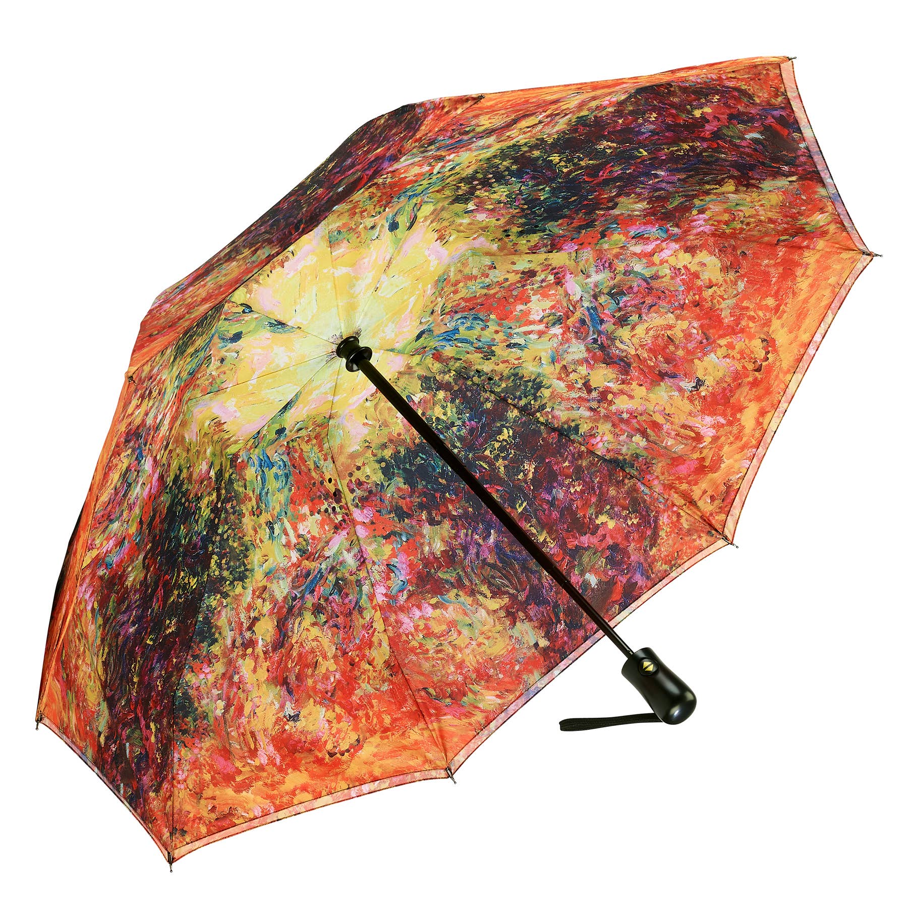 Galleria Reverse Close Stick Umbrella Laurel Burch Mikayla-art on both sides. 